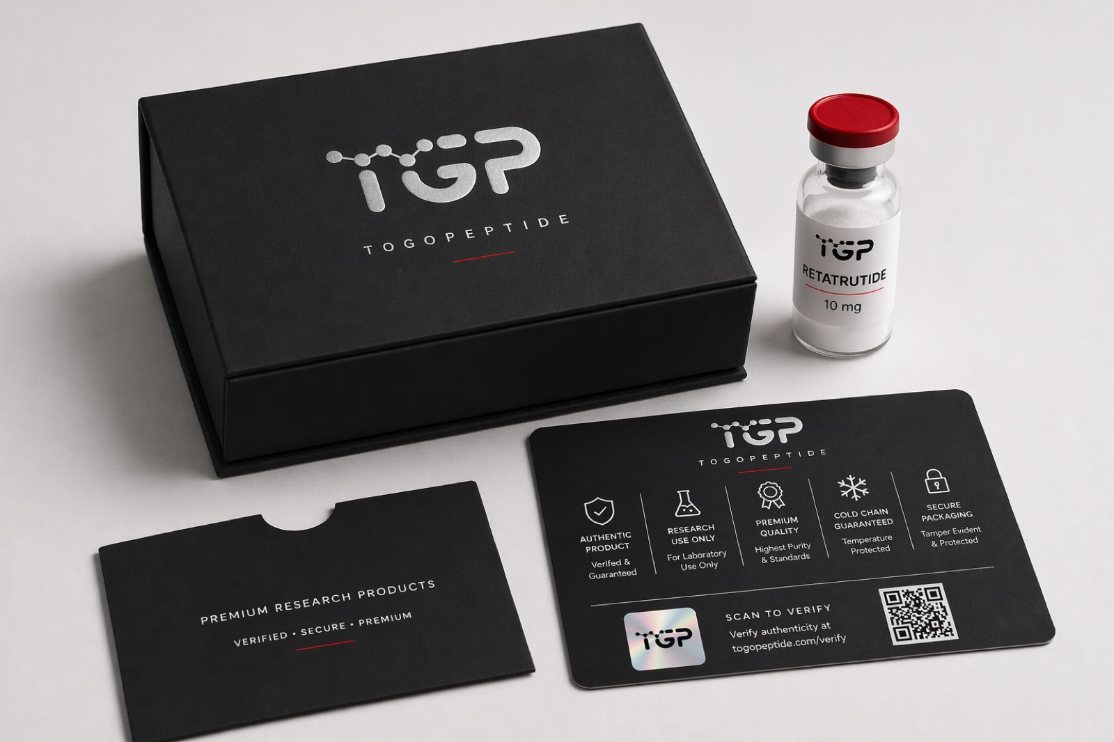 TogoPeptide branded packaging and product presentation
